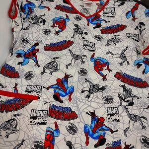 Spider Man Scrub Top